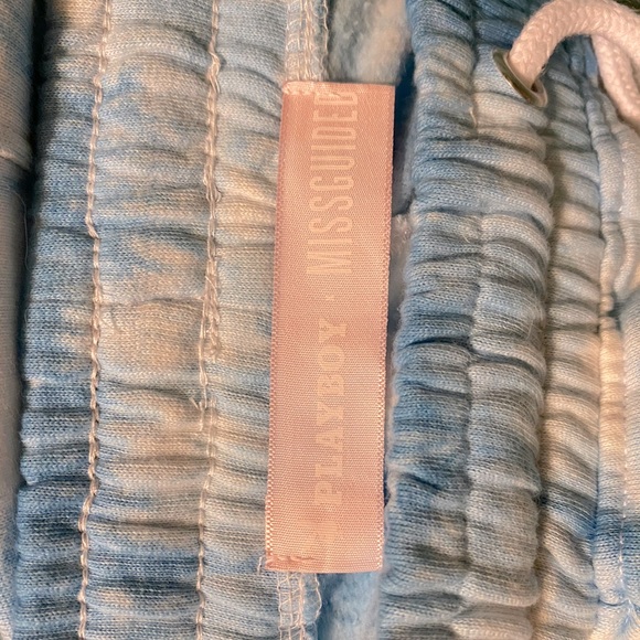 PlayboyXMissguided Blue Tie Dye Joggers - Picture 4 of 5